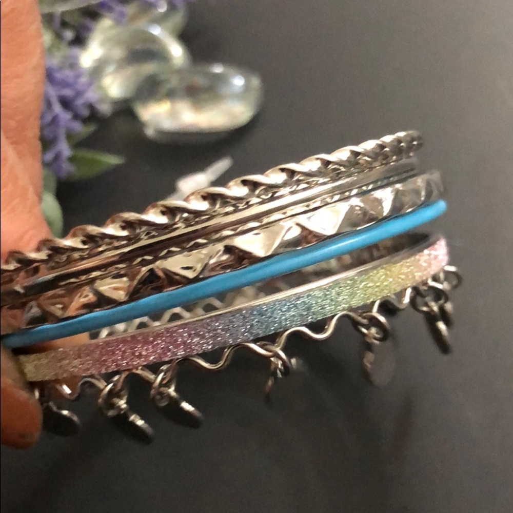 Silver Bangle Set